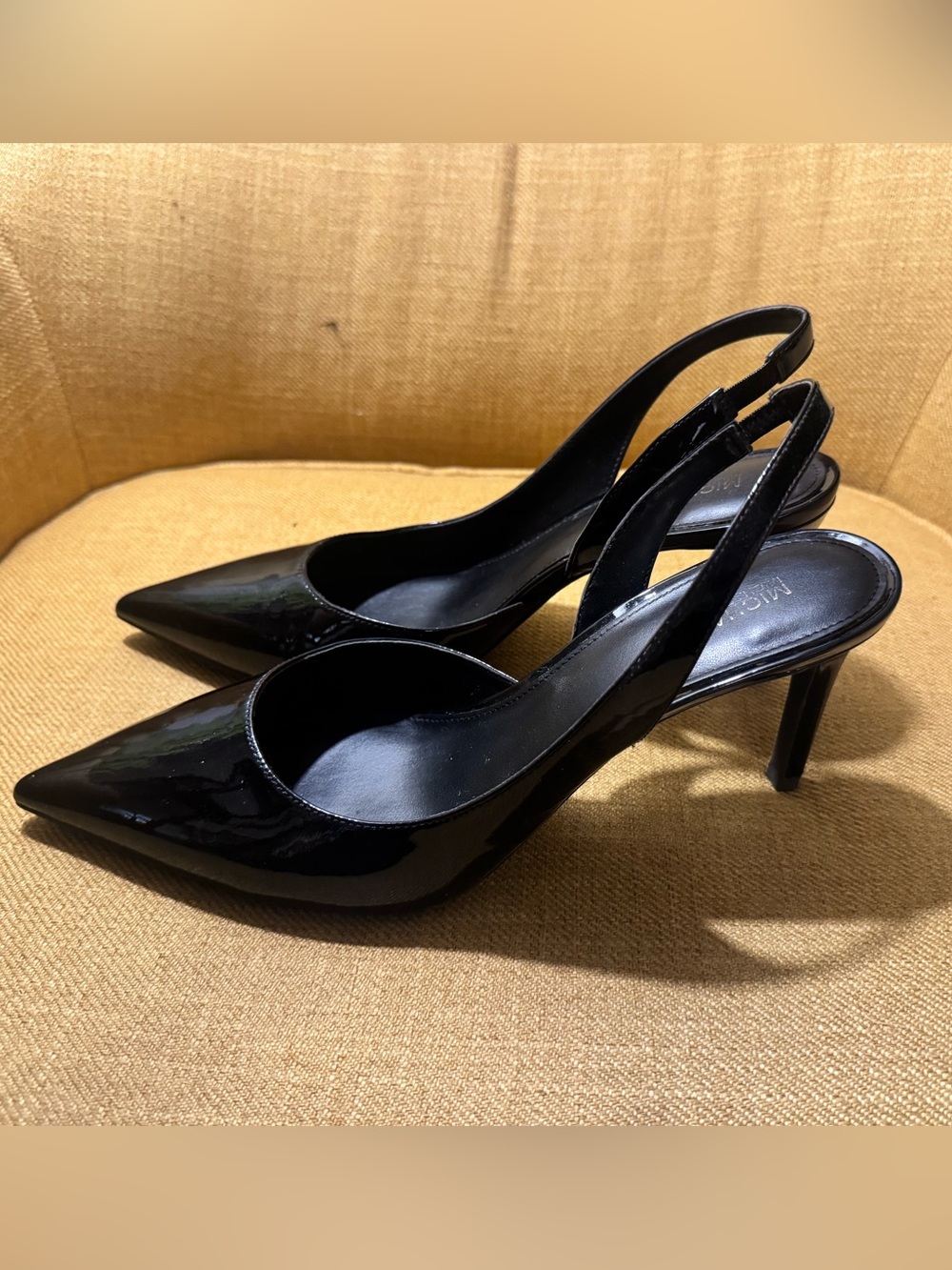 Michael Kors Black Patent Slingback Pumps - 2.5" Heel
